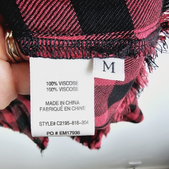 Anthropologie Cloth & Stone Buffalo Check Button Front Shirt - Picture 13 of 13